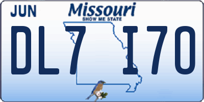 MO license plate DL7I7O