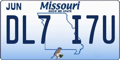 MO license plate DL7I7U