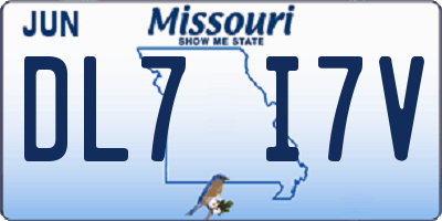 MO license plate DL7I7V