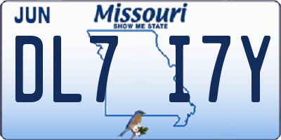 MO license plate DL7I7Y