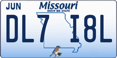 MO license plate DL7I8L