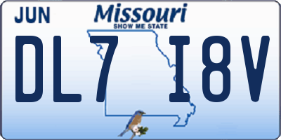 MO license plate DL7I8V