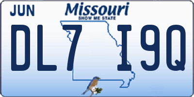 MO license plate DL7I9Q