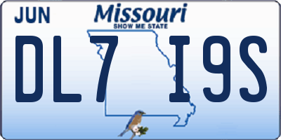 MO license plate DL7I9S