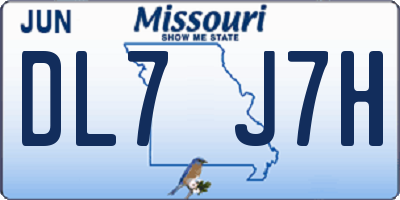 MO license plate DL7J7H