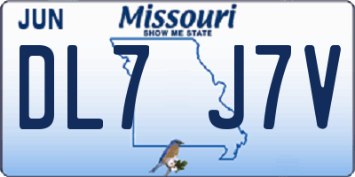 MO license plate DL7J7V