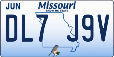 MO license plate DL7J9V