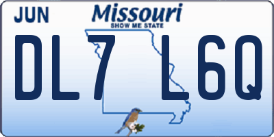 MO license plate DL7L6Q