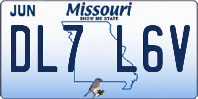 MO license plate DL7L6V