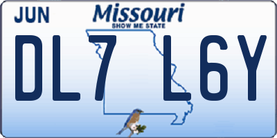 MO license plate DL7L6Y