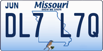 MO license plate DL7L7Q