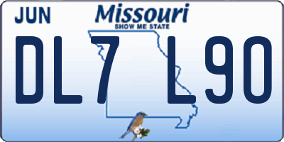 MO license plate DL7L9O