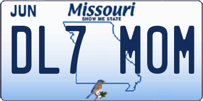MO license plate DL7M0M