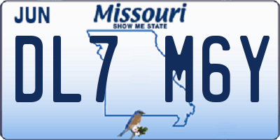 MO license plate DL7M6Y