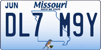 MO license plate DL7M9Y