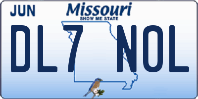 MO license plate DL7N0L