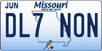 MO license plate DL7N0N