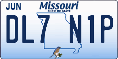 MO license plate DL7N1P