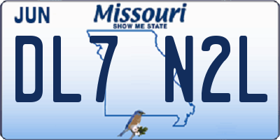 MO license plate DL7N2L