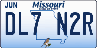 MO license plate DL7N2R