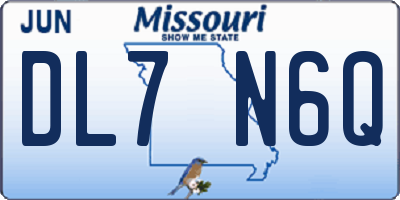MO license plate DL7N6Q