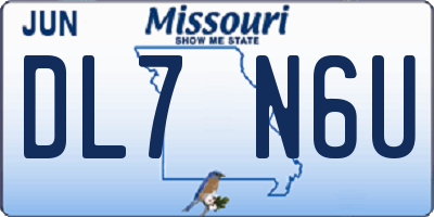 MO license plate DL7N6U