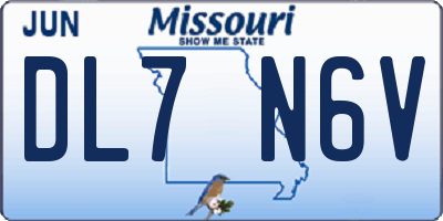 MO license plate DL7N6V