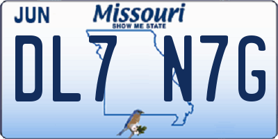 MO license plate DL7N7G
