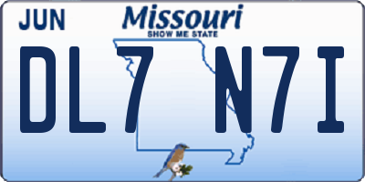 MO license plate DL7N7I