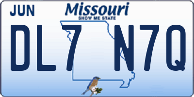 MO license plate DL7N7Q