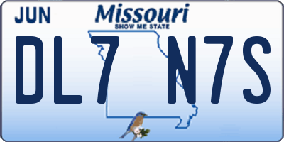 MO license plate DL7N7S