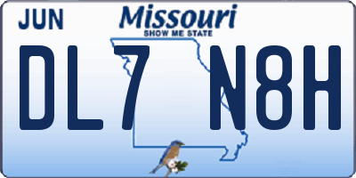 MO license plate DL7N8H