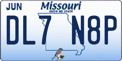 MO license plate DL7N8P