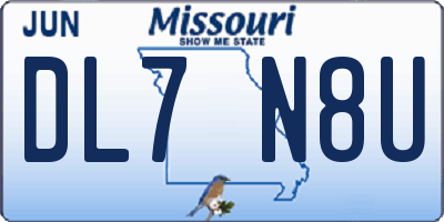 MO license plate DL7N8U