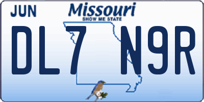 MO license plate DL7N9R