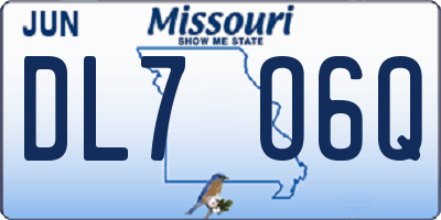 MO license plate DL7O6Q