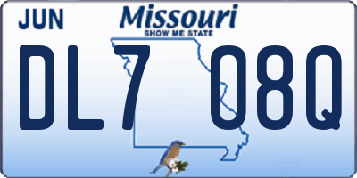 MO license plate DL7O8Q