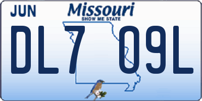 MO license plate DL7O9L