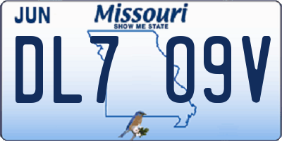 MO license plate DL7O9V