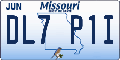 MO license plate DL7P1I