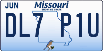 MO license plate DL7P1U