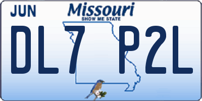 MO license plate DL7P2L