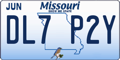 MO license plate DL7P2Y