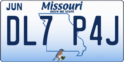 MO license plate DL7P4J