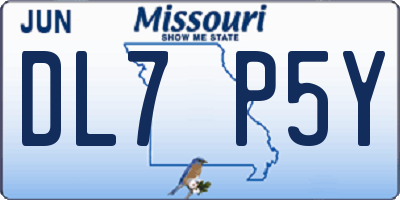 MO license plate DL7P5Y