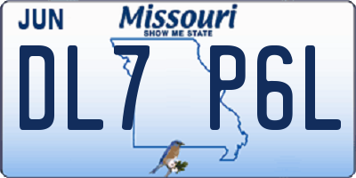 MO license plate DL7P6L