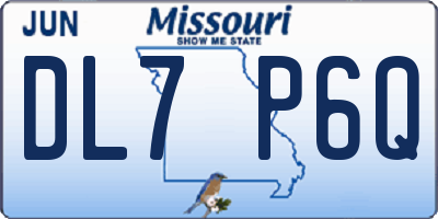 MO license plate DL7P6Q