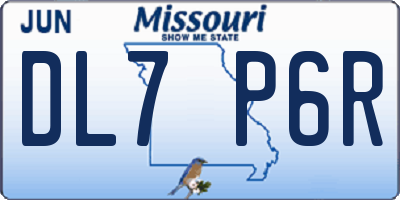 MO license plate DL7P6R