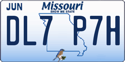 MO license plate DL7P7H