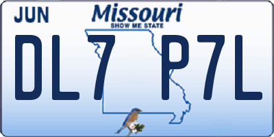 MO license plate DL7P7L
